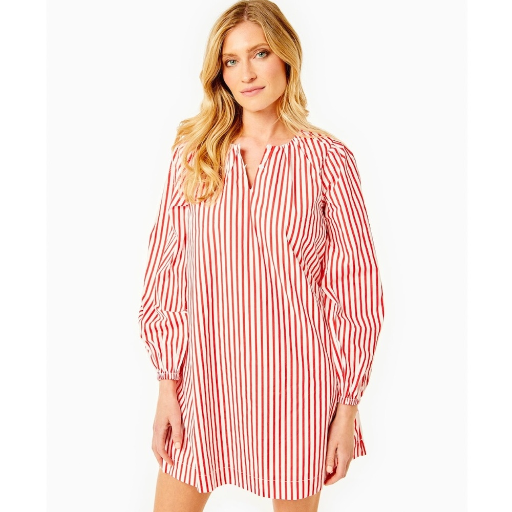 Cotton Poplin Port Dress | Addison Bay
